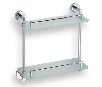 Полочка OMEGA стеклянная двойная 400x115x385 мм