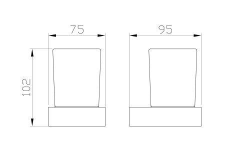 Стакан для зубных щеток с держателем WONZON & WOGHAND LOTTE, Брашированное золото (WW-8321-BG), артикул WW-8321-BG