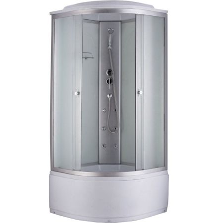 Душевая кабина Niagara NG-2309G 100x100 стекло матовое задние стенки Белые, артикул 23091424G