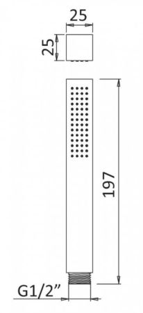 Душевая стойка со смесителем для верхнего и ручного душа CEZARES PORTA-CD