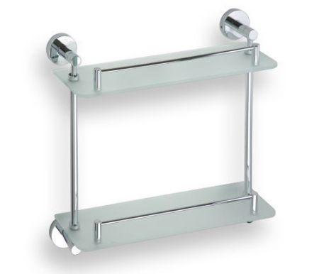 Полочка OMEGA стеклянная двойная 400x115x385 мм, артикул 104202122