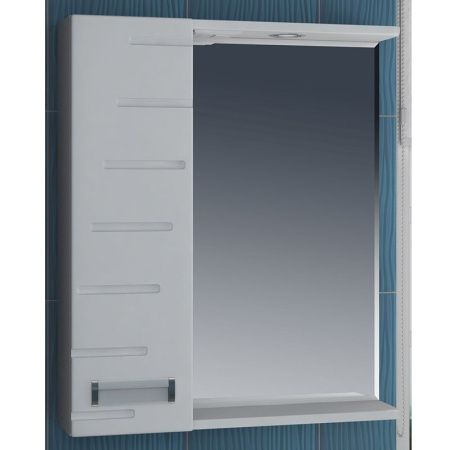 Зеркало со шкафом Vigo Diana 60 L с подсветкой Белое Зеркало со шкафом Vigo Diana 60 L с подсветкой Белое