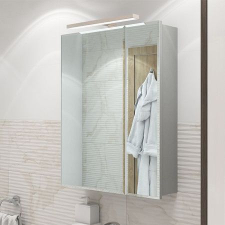 Зеркальный шкаф Vigo Kolombo 60 с подсветкой Серый, артикул 101-600 new