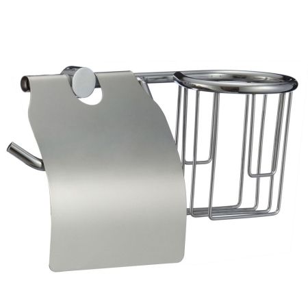 Держатель для туалетной бумаги и освежителя Savol P-04, хром, артикул P-04