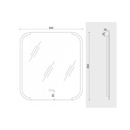 Зеркало Maretti Florenza FL146065P14EL 60x65 см, артикул FL146065P14EL