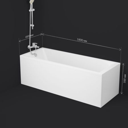 W93A-180-070W-A Gem, ванна акриловая 180x70 см W93A-180-070W-A Gem, ванна акриловая 180x70 см
