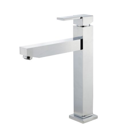 CUCINA KVANT Смеситель для кухни монокомандный высокий, ручка сверху, хром, артикул 18236