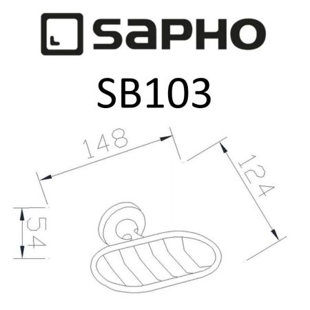 Мыльница SAMBA из металлической проволоки с держателем, хром, Sapho, артикул SB103