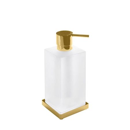 Colombo Look Дозатор для жидкого мыла настольный, цвет: PVD золото матовое/матовое стекло, артикул B9317.OM-VAN