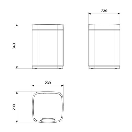 Ведро мусорное сенсорное Timo Petruma черный (15200/03), артикул 15200/03