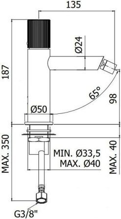 Смеситель для биде Paffoni Jo JO131CR, артикул JO131CR