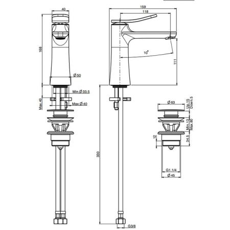 Fima Carlo Frattini Flo Смеситель на раковину, на 1 отв., цвет: хром, артикул F3801CR.ES