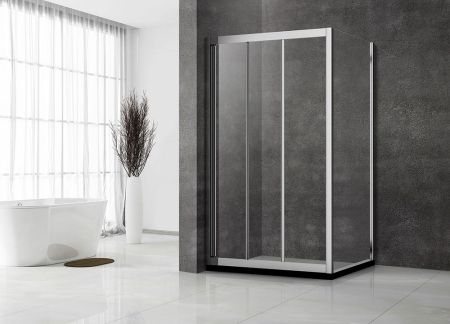 Душевой угол Veconi Rovigo RV-031, 1500х900х1950, хром, стекло прозрачное, артикул RV031-15090-01-C5