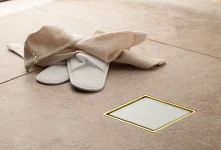 Душевой трап Pestan Confluo Standard White Glass 1 Gold, артикул 13000156