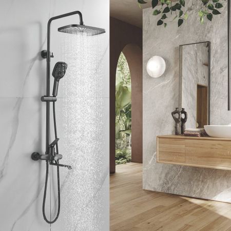 Душевая система Shevanik S6236T, оружейная сталь, артикул S6236T