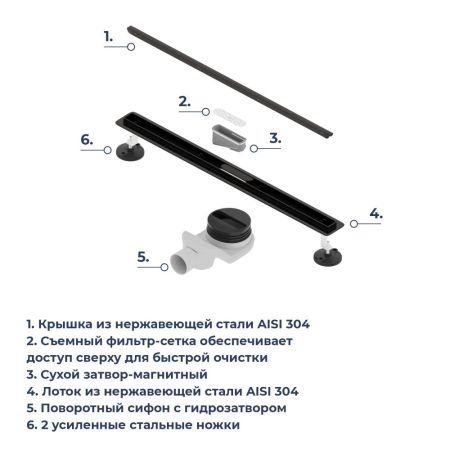Душевой трап RGW SDR-54B (400), артикул 79215440-04