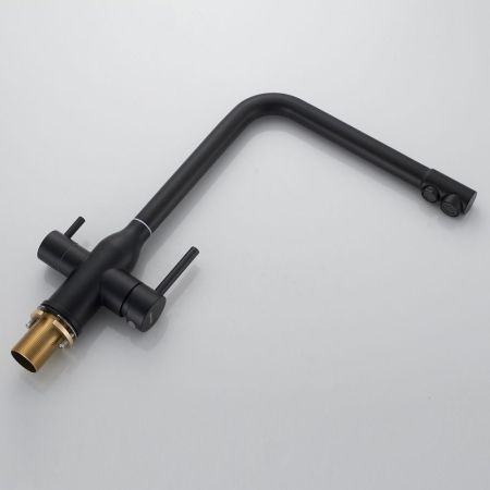 Смеситель для кухни с подключением фильтра Shevanik S248H, черный