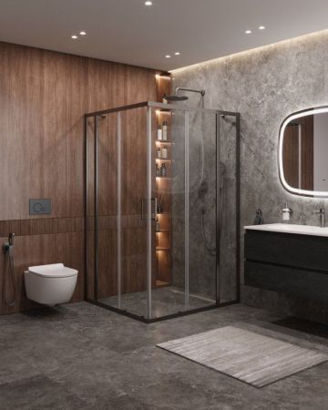 MOLVENO-AH-22-130/120-C-BORO-IV Душевой уголок, артикул MOLVENO-AH-22-130/120-C-BORO-IV