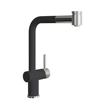 Смеситель для кухни с выдвижным изливом Florentina ПАЛЕРМО 317.08H.1223.302, антрацит