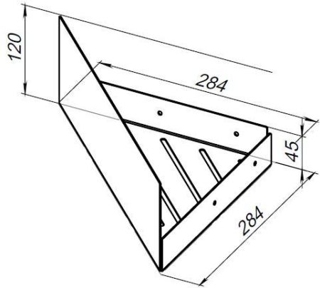 Полка Aquanet Магнум Н 28x28 белая матовая, угловая, артикул 00341542