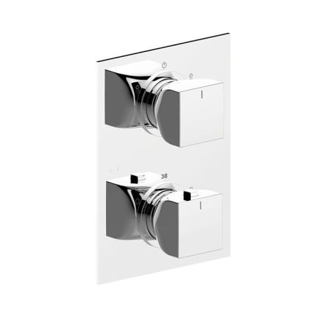 CISAL HI-RISE Смеситель настенный встраиваемый, термостатический, с переключателем на 3 положения, внешняя часть, цвет хром, артикул RI01920021