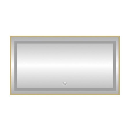 Зеркало с подсветкой LED Fixsen FX-2100G прямоугольное 100х80 см, золотой сатин, артикул FX-2100G