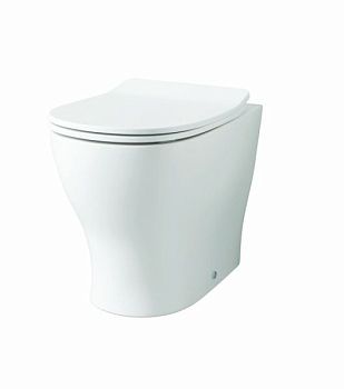 Hidra My, напольный безободковый унитаз c крепежом, 52x36 см, цвет белый глянцевый