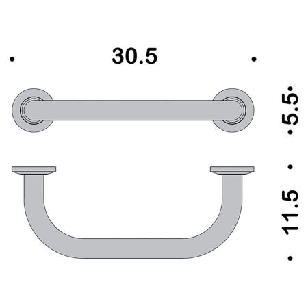 Colombo Units Поручень для ванны, подвесной, цвет: хром, артикул B9720.CR