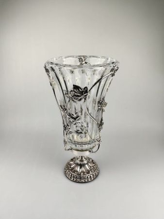 CTF, ваза, Ø23x42 см, цвет серебро, артикул DC2426-AG