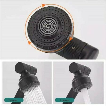 Смеситель для кухни FASHUN A4017-7, черный