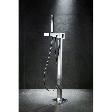 Смеситель для ванны Black&White Universe U6982 Хром Белый матовый, артикул 6982U