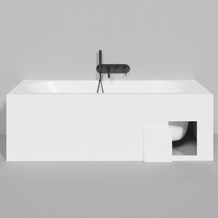 Ванна, Salini, Ornella Kit, ширина, мм-1790, глубина, мм-794, высота, мм-610/630, водоизмещение (л)-287, тип установки-встраиваемый/пристенный, форма-прямоугольная, чаша-овальная, в комплекте-регулируемые ножки до 2 см, сифон, интегрированный слив-перелив, артикул 102422M