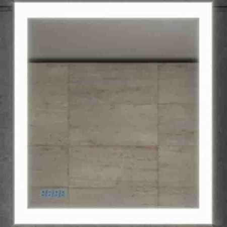 Зеркало Бриклаер Вега 75 на взмах руки с подсветкой и часами, артикул 4627125414374