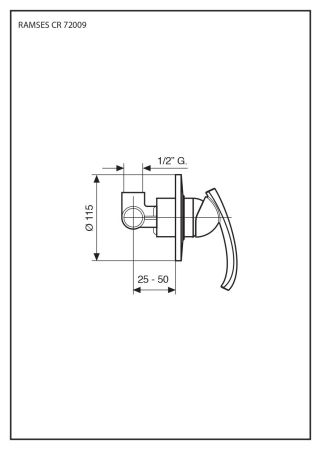 Emmevi Ramses, встраиваемый смеситель для душа, цвет хром
