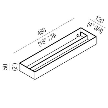 Agape 369 Двойной полотенцедержатель, 48см, цвет: глянец