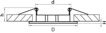 Светильник точечный встраиваемый декоративный под заменяемые галогенные или LED лампы Lega 11 Lightstar 011040