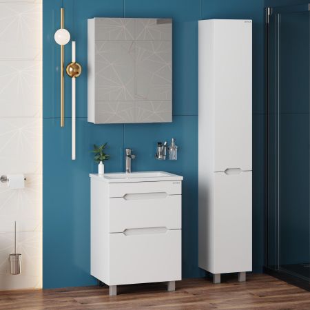 Тумба Onika Айленд 60 напольная, белая (ум. Como 60), артикул 106028