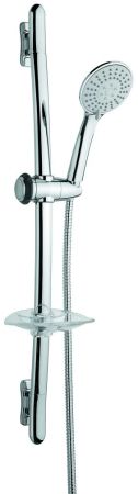 Душевой комплект: штанга, лейка, шланг, мыльница. C06687, цвет хром, артикул C06687CR