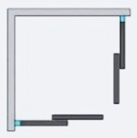 Дверь душевого уголка Radaway Idea Black KDD 90 L профиль Черный стекло прозрачное