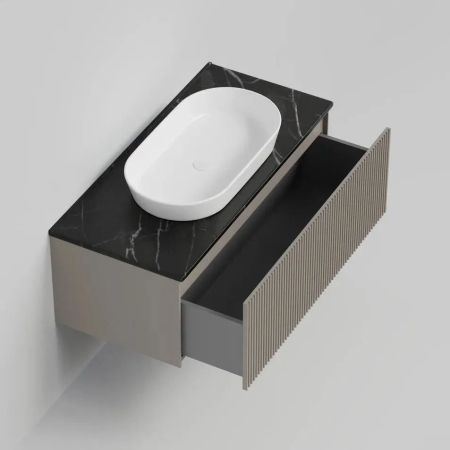 Тумба под раковину подвесная La Fenice Terra FNC-01-TER-C-100, бежевая, артикул FNC-01-TER-C-100