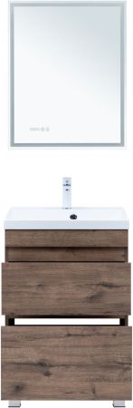 Тумба под раковину Aquanet Нота New 60 напольная, дуб веллингтон табак, артикул 00344139