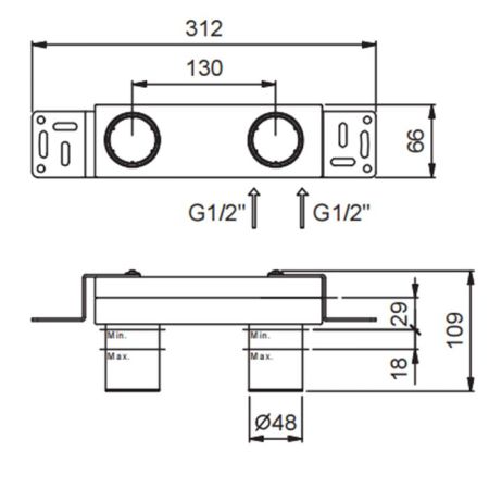 Внутренняя часть, Fantini, назначение-смеситель для раковины, стандарт подвода воды-1/2", не окрашен