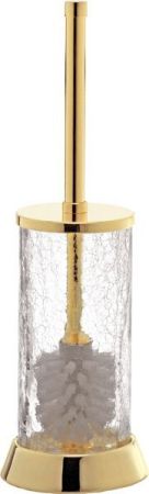 Surya Crystal, напольный ерш с крышкой на металлическом основании 12х12хh36 см, эффект битого стекла, цвет хром, артикул 6604/CH-CRD