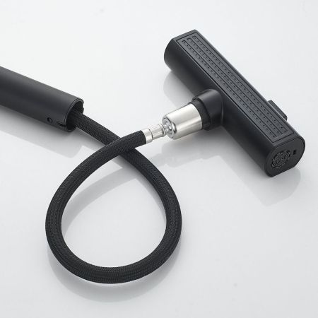 Смеситель для кухни с мультифункциональным изливом Shevanik S263H, черный, артикул S263H