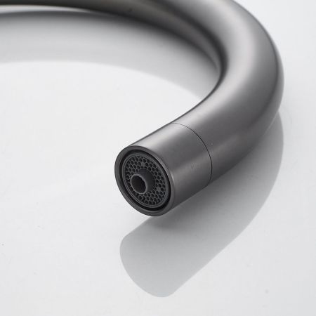 Смеситель для кухни с подключением фильтра воды Raffine F108T, оружейная сталь