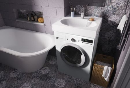 Раковина PAA Claro 60x60 Icla на стиральную машину Белая