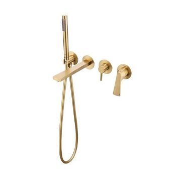 Смеситель для ванны встраиваемый Raglo R07.32.03, золотой сатин