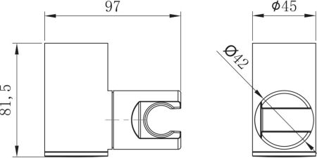 Держатель ручного душа Lemark LM8081C Хром, артикул LM8081C