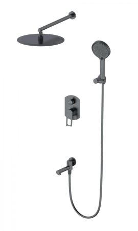 Душевая система встраиваемая WONZON & WOGHAND FRAME, Темный графит (WW-88939010-BGM), артикул WW-88939010-BGM