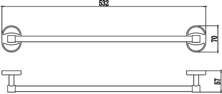 Полотенцедержатель Savol S-007024, хром, артикул S-007024